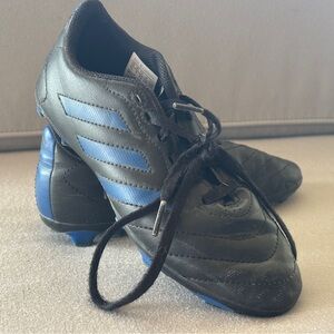 Adidas Black and Blue Soccer Cleats